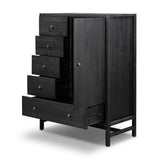 Sullivan Chest - Brushed Black Acacia Solid - Black Acacia Veneer | shipping 10/10/2026