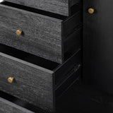 Sullivan Chest - Brushed Black Acacia Solid - Black Acacia Veneer | shipping 10/10/2026
