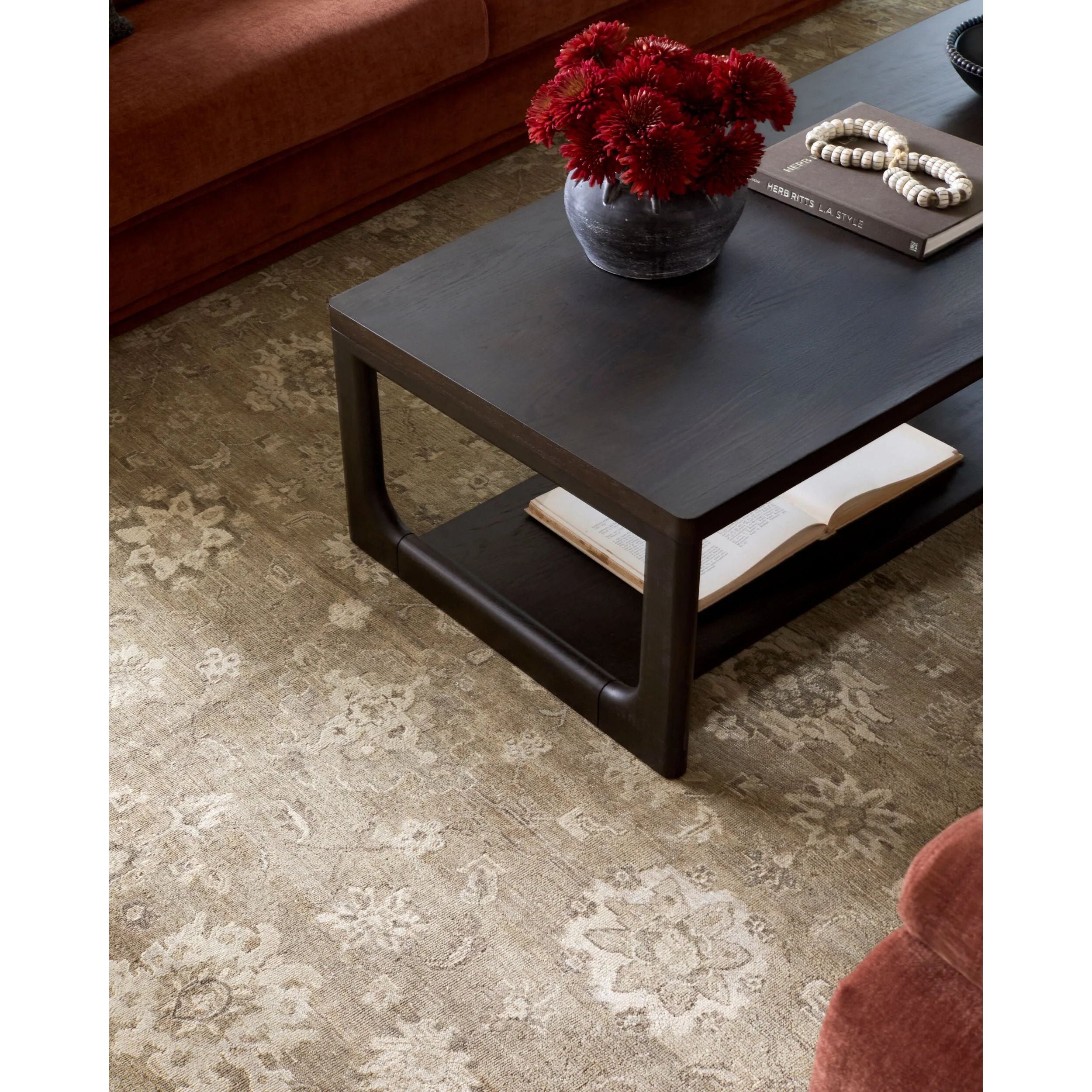 Transform your living space with the Anatolia collection's exquisite handmade rug, a masterpiece that combines traditional style with the timeless elegance of Indian craftsmanship. This hand-knotted wool rug exudes charm with its intricate design and luxurious fringe detail, offering both beauty and durability. Amethyst Home provides interior design, new home construction design consulting, vintage area rugs, and lighting in the Tampa metro area.