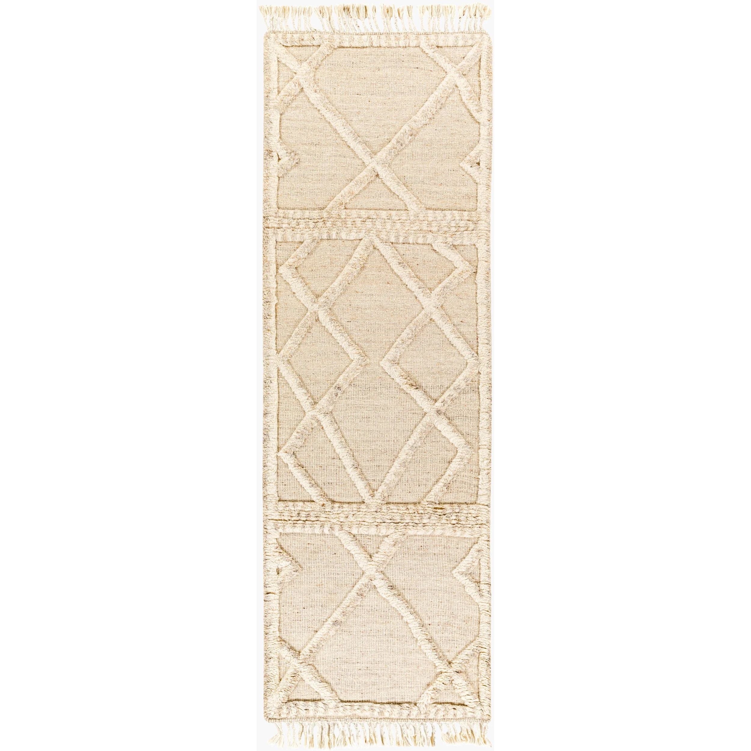 Discover the exotic allure of our Cadiz Collection hand-knotted rug, a beautiful addition to any space seeking an elevated Moroccan Global style. Its plush pile offers underfoot comfort that is enhanced when used with a rug pad. Amethyst Home provides interior design, new home construction design consulting, vintage area rugs, and lighting in the Monterey metro area.