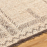 Step into a world of comfort and Bohemian charm with the Irfan handmade rug. Constructed in India, this handwoven rug is an exquisite blend of cotton and wool, offering exceptional durability along with a delightful underfoot feel. Its distinctive global style makes it a perfect centerpiece for any space that needs a dash of artistic flair. Amethyst Home provides interior design, new home construction design consulting, vintage area rugs, and lighting in the Alpharetta metro area.