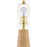 Featuring Naves Accent Table Lamp by Surya at Amethyst Home. Illuminate your space with a touch of timeless elegance with the Naves accent table lamp. Standing 23 inches tall, this traditional-style lamp boasts a beautifully crafted rattan body and shade, seamlessly complemented by an iron finial for that perfect blend of classic charm and sturdy design. It\u0. Amethyst Home provides interior design, new home construction design consulting, vintage area rugs, and lighting in the Boston metro area.