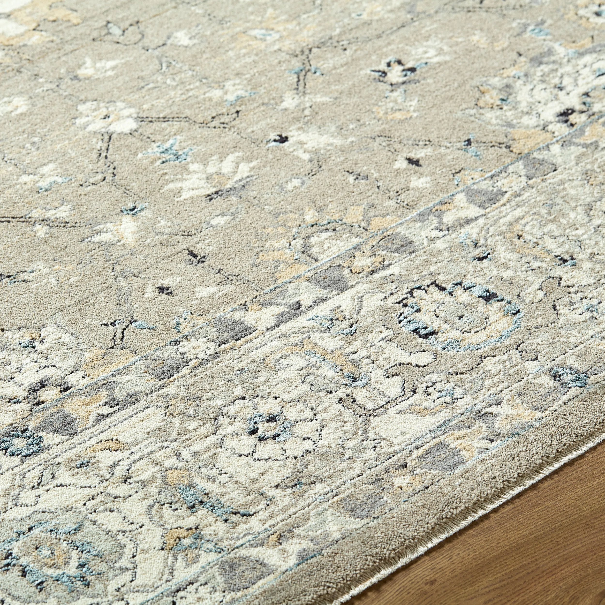 Step into a world of timeless elegance with the Reflection Collection's exquisite area rug, a true masterpiece that seamlessly blends traditional charm with modern practicality. Amethyst Home provides interior design, new home construction design consulting, vintage area rugs, and lighting in the Los Angeles metro area.