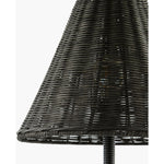 Featuring Safe Accent Table Lamp by Surya at Amethyst Home. Introducing the Safe Accent Table Lamp, a minimalist modern masterpiece that blends functionality and artistry. This lamp stands 25 inches tall, sculpted from iron for the body and a sturdy resin base, giving it a robust yet sleek profile. The shade is made of natural rattan, adding an organic touc. Amethyst Home provides interior design, new home construction design consulting, vintage area rugs, and lighting in the Nashville metro area.