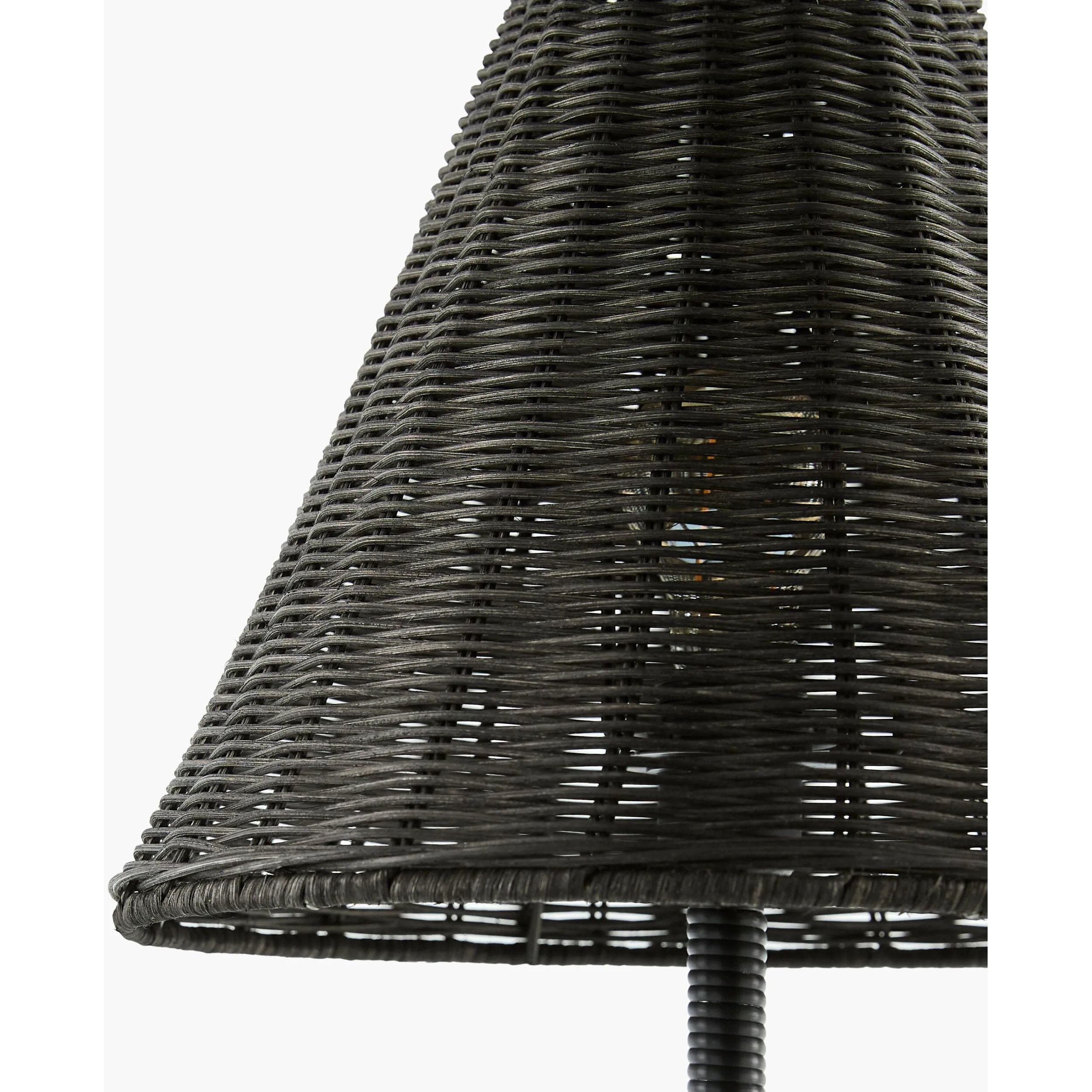 Featuring Safe Accent Table Lamp by Surya at Amethyst Home. Introducing the Safe Accent Table Lamp, a minimalist modern masterpiece that blends functionality and artistry. This lamp stands 25 inches tall, sculpted from iron for the body and a sturdy resin base, giving it a robust yet sleek profile. The shade is made of natural rattan, adding an organic touc. Amethyst Home provides interior design, new home construction design consulting, vintage area rugs, and lighting in the Nashville metro area.