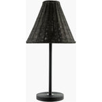 Featuring Safe Accent Table Lamp by Surya at Amethyst Home. Introducing the Safe Accent Table Lamp, a minimalist modern masterpiece that blends functionality and artistry. This lamp stands 25 inches tall, sculpted from iron for the body and a sturdy resin base, giving it a robust yet sleek profile. The shade is made of natural rattan, adding an organic touch to. Amethyst Home provides interior design, new home construction design consulting, vintage area rugs, and lighting in the Omaha metro area.