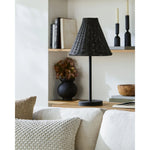 Featuring Safe Accent Table Lamp by Surya at Amethyst Home. Introducing the Safe Accent Table Lamp, a minimalist modern masterpiece that blends functionality and artistry. This lamp stands 25 inches tall, sculpted from iron for the body and a sturdy resin base, giving it a robust yet sleek profile. The shade is made of natural rattan, adding an organic . Amethyst Home provides interior design, new home construction design consulting, vintage area rugs, and lighting in the Winter Garden metro area.