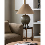 Featuring Xian Accent Table Lamp by Surya at Amethyst Home. Introducing the Xian accent table lamp, a stunning addition that effortlessly elevates the ambiance of any room. Crafted with a solid cement body and base, this lamp stands tall at 32 inches, promising not just illumination but also a statement of style. 
32" x 23" x 23"
Body Finish: Painted GrayBody . Amethyst Home provides interior design, new home construction design consulting, vintage area rugs, and lighting in the Austin metro area.