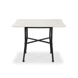 Tabitha Outdoor Dining Table - 42" - Polished White Marble | shipping 10/25/2026