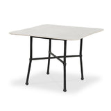 Tabitha Outdoor Dining Table - 42" - Polished White Marble | shipping 10/25/2026