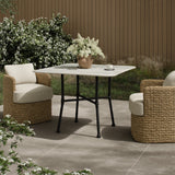 Tabitha Outdoor Dining Table - 42" - Polished White Marble | shipping 10/25/2026