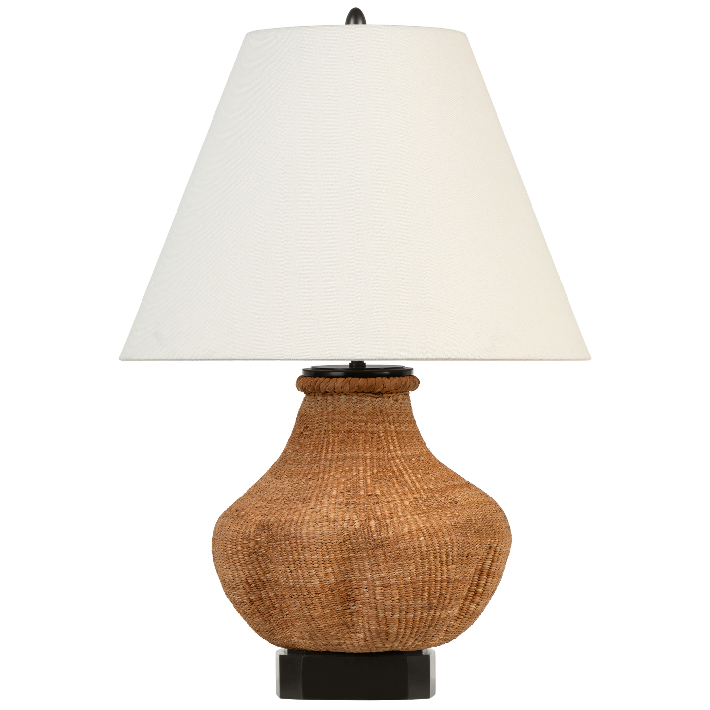 Featuring Tahiti 25" Table Lamp Toast by Visual Comfort at Amethyst Home. Illuminate your space with the elegant Tahiti 25" Table Lamp Toast. Its sleek and stylish design exudes sophistication, while its warm glow adds a touch of luxury to any room. The perfect addition to elevate your decor with a touch of exclusivity.
Overall Dimensions: 17" L x 17" W x 24.75" HWeight: 4 lbs.. Amethyst Home provides interior design, new construction, custom furniture, and area rugs in the Washington metro area