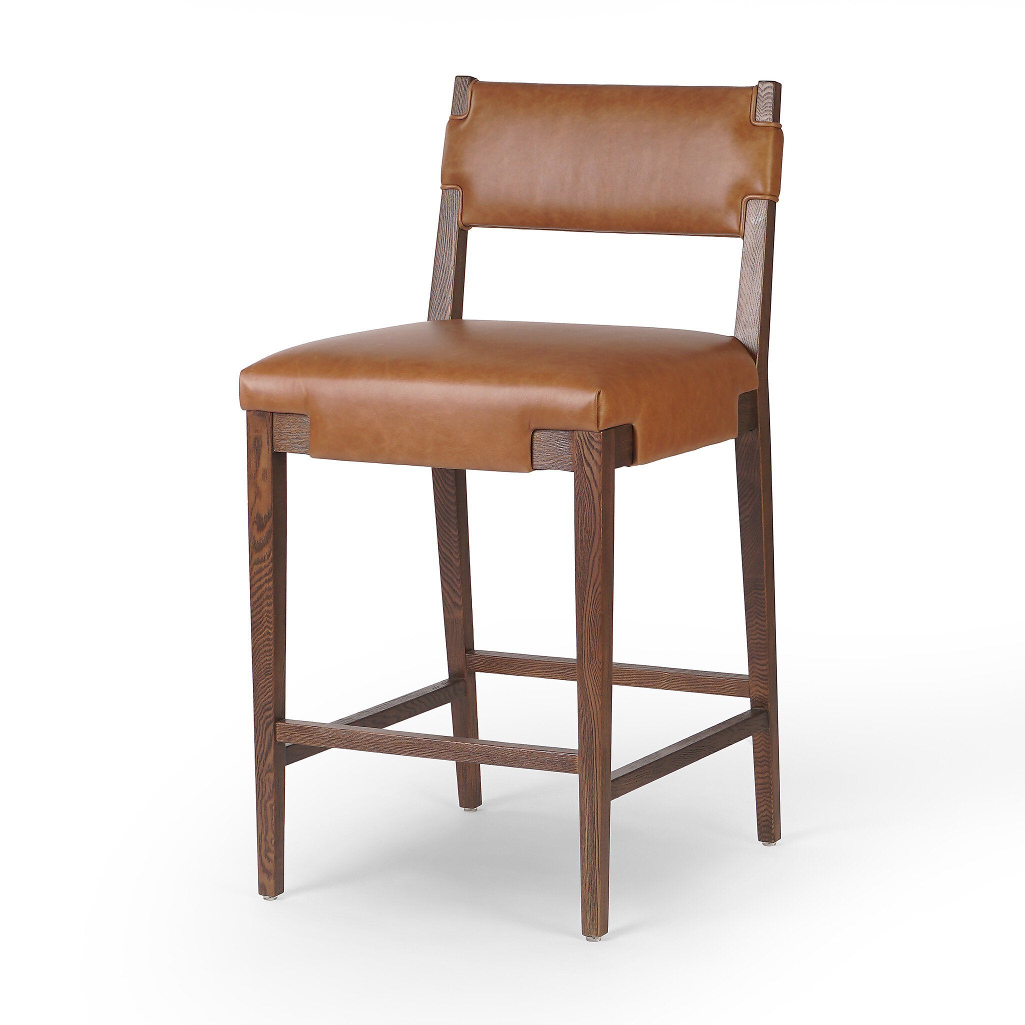 Featuring Tamari Sonoma Chestnut Bar + Counter Stool by Four Hands at Amethyst Home. A solid ash frame pairs with chestnut top-grain leather exclusive to Four Hands. Perfectly sized for the counter.BarOverall Dimensions: 19.75"w x 23.50"d x 43.75"hWeight: 20.50 lbsCounterOverall Dimensions: 19.75"w x 23.50"d x 40.25"hWeight: 18.74 lbsMaterials : Top Grain Leather, Solid Ash, 93% P. Amethyst Home provides interior design, new construction, custom furniture, and area rugs in the Nashville metro area