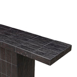 Tanik Console Table - Textured Brown Tile | shipping 10/10/2026