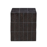 Tanik End Table - Textured Brown Tile | shipping 10/15/2026