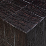 Tanik End Table - Textured Brown Tile | shipping 10/15/2026