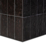 Tanik End Table - Textured Brown Tile | shipping 10/15/2026