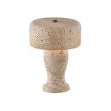 Taos Cordless Table Lamp - Natural Travertine | shipping 02/10/2027
