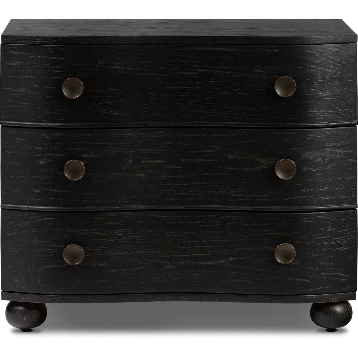 Tiago Distressed Black Nightstand | ready to ship!