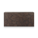 Tomlin Outdoor Console Table - Stained Saddle Brown-Teak Root