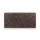 Tomlin Outdoor Console Table - Stained Saddle Brown-Teak Root