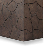 Tomlin Outdoor Console Table - Stained Saddle Brown-Teak Root