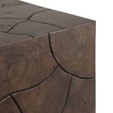 Tomlin Outdoor Console Table - Stained Saddle Brown-Teak Root