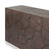 Tomlin Outdoor Console Table - Stained Saddle Brown-Teak Root