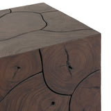 Tomlin Outdoor End Table - Stained Saddle Brown