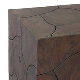 Tomlin Outdoor End Table - Stained Saddle Brown