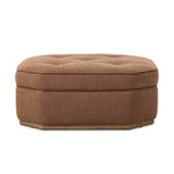 Tonna Cocktail Ottoman - Savoy Sienna | shipping 11/25/2026