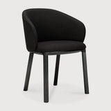 Featuring Unda Charcoal Oak Black Dining Chair by Ethnicraft at Amethyst Home. Experience dining comfort like never before with the Unda. Defined by its blend of materials, fluid lines and crafted piping trace the contours of the upholstered shell. Designed by Studio Segers, known for their pure and honest approach, every detail—down to the uniquely shaped legs—reflects sophisti. Amethyst Home provides interior design, new construction, custom furniture, and area rugs in the Kansas City metro area