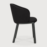 Featuring Unda Charcoal Oak Black Dining Chair by Ethnicraft at Amethyst Home. Experience dining comfort like never before with the Unda. Defined by its blend of materials, fluid lines and crafted piping trace the contours of the upholstered shell. Designed by Studio Segers, known for their pure and honest approach, every detail—down to the uniquely shaped legs—reflects sophistica. Amethyst Home provides interior design, new construction, custom furniture, and area rugs in the San Diego metro area