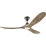with Light Grey Weathered Oak Blades and Light Kit Aged Pewter