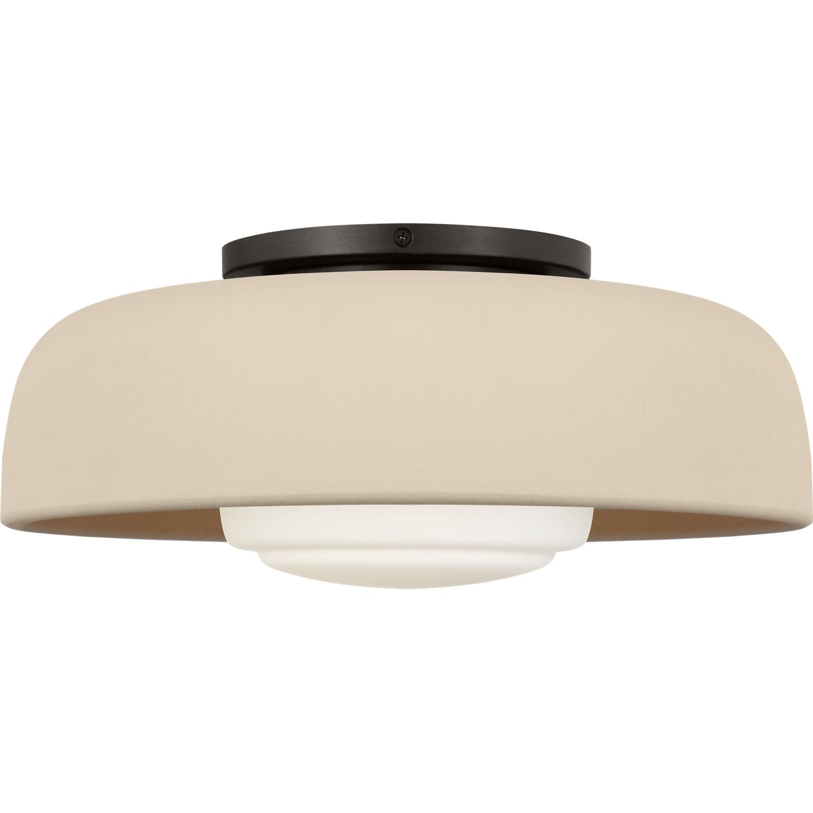 Aged Iron with Ivory Stoneware Shade | shipping 10/18/2026