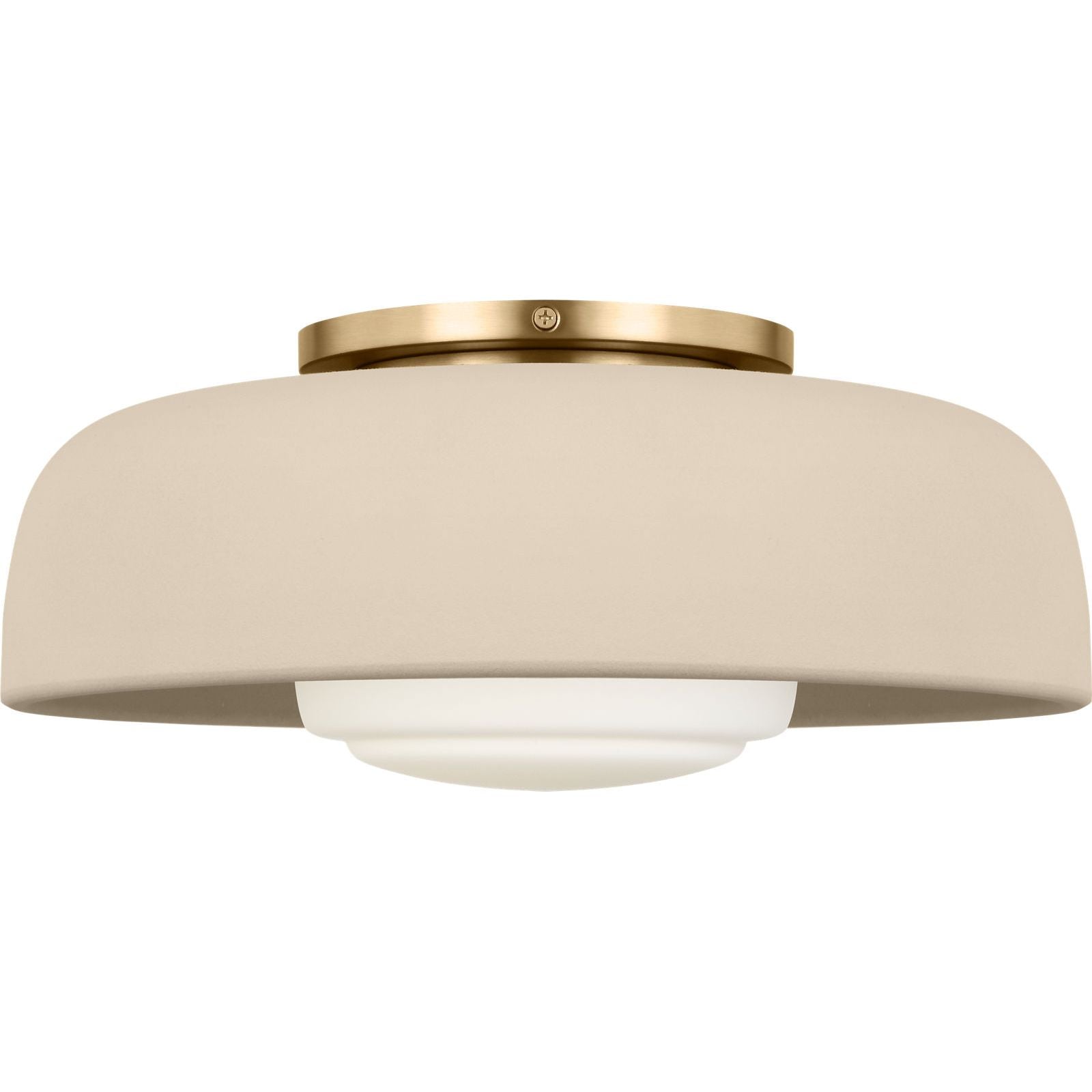 Estate Brass with Ivory Stoneware Shade | shipping 10/23/2026