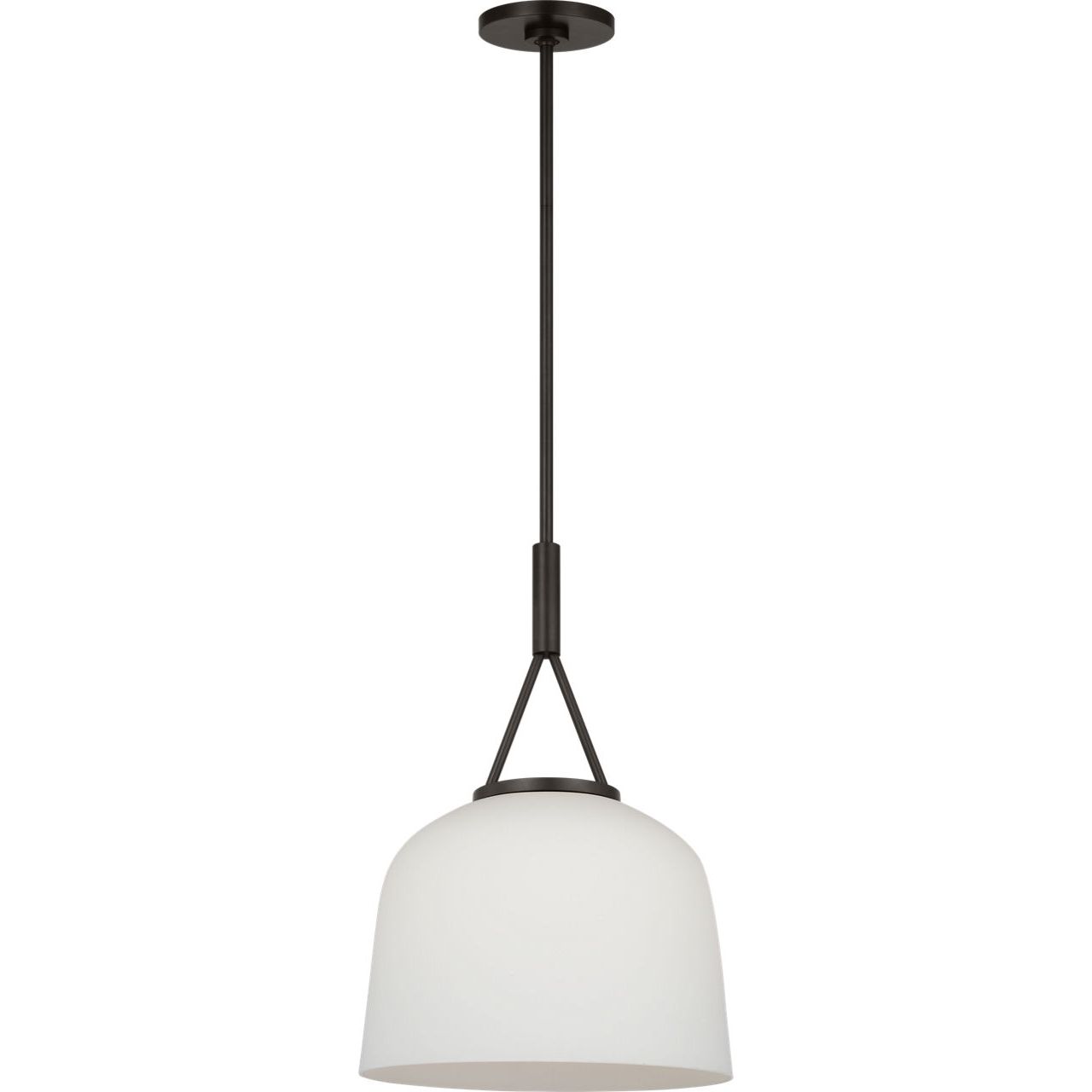Aged Iron with Opal Acid Etched Glass Shade | shipping 10/31/2026