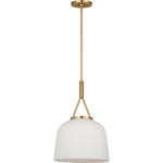 Estate Brass with Opal Acid Etched Glass Shade | shipping 10/31/2026