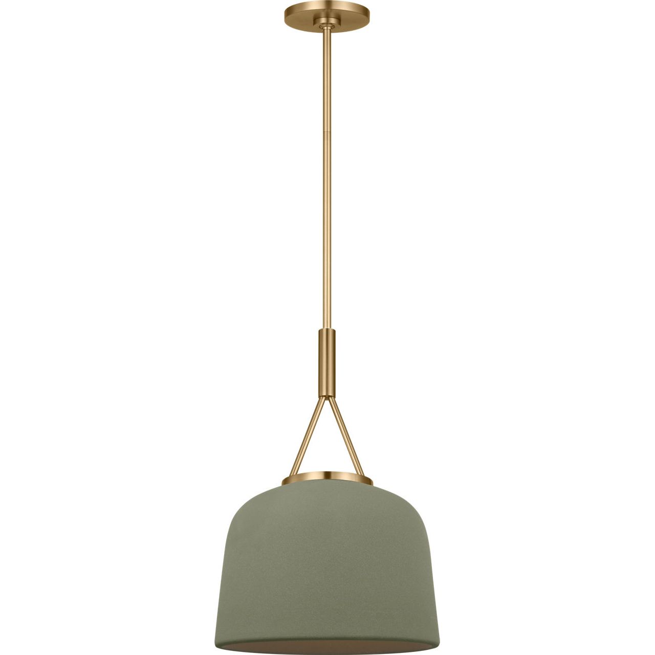 Estate Brass with Sage Stoneware Shade