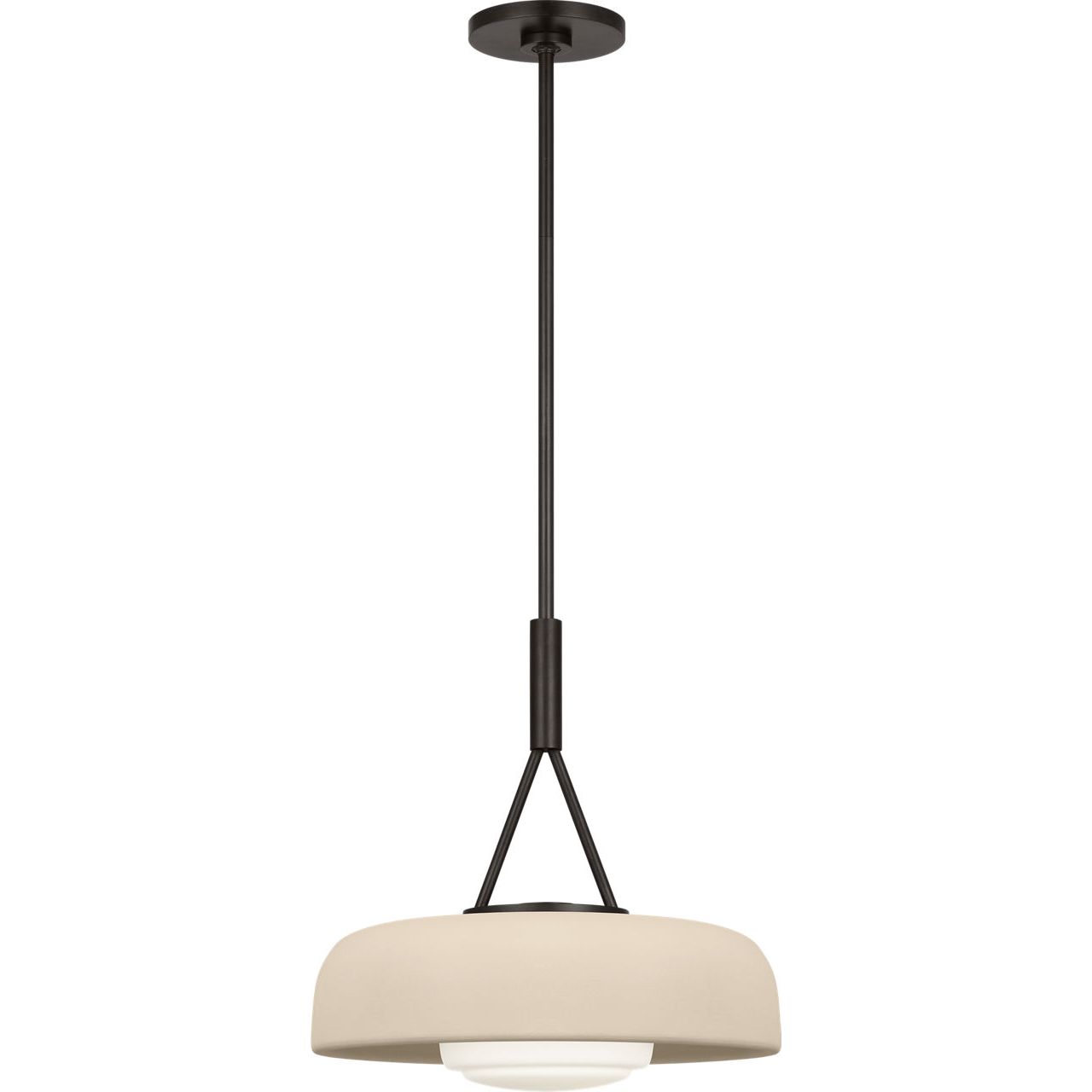 Aged Iron with Ivory Stoneware Shade | shipping 10/23/2026