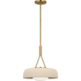 Estate Brass with Ivory Stoneware Shade