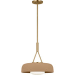 Estate Brass with Toast Stoneware Shade