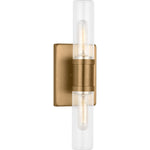 Satin Brass with Clear Fluted Glass | shipping 10/12/2026