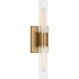 Satin Brass with Clear Crackle Bulb(s) Not Included