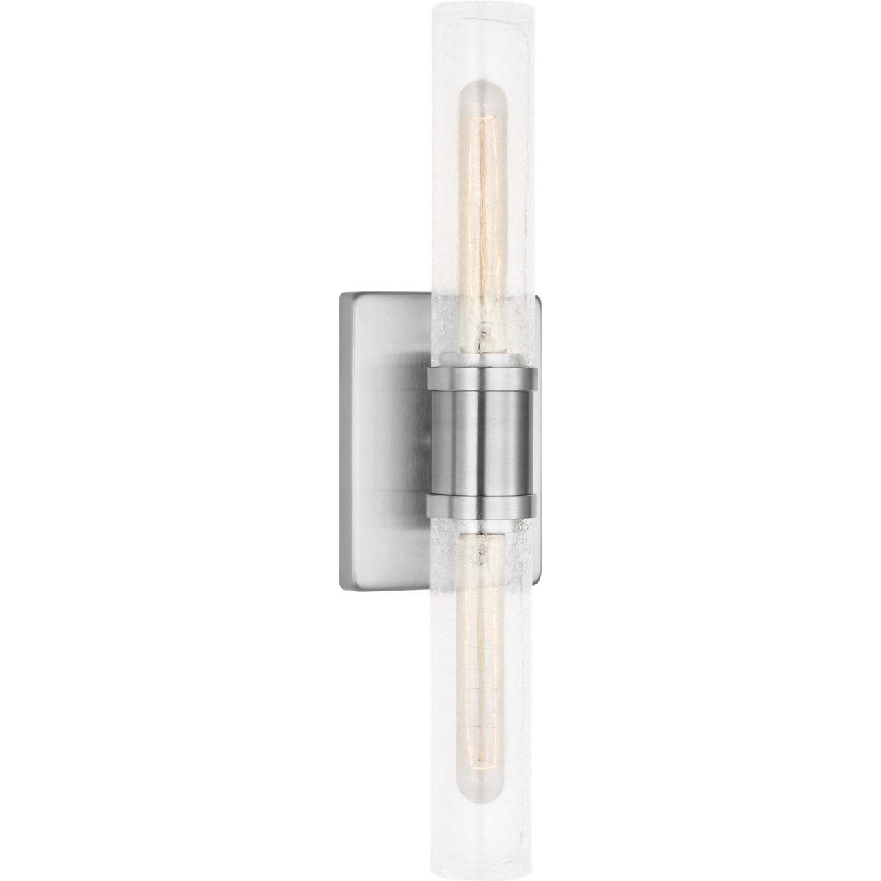 Brushed Nickel with Clear Crackle Bulb(s) Not Included