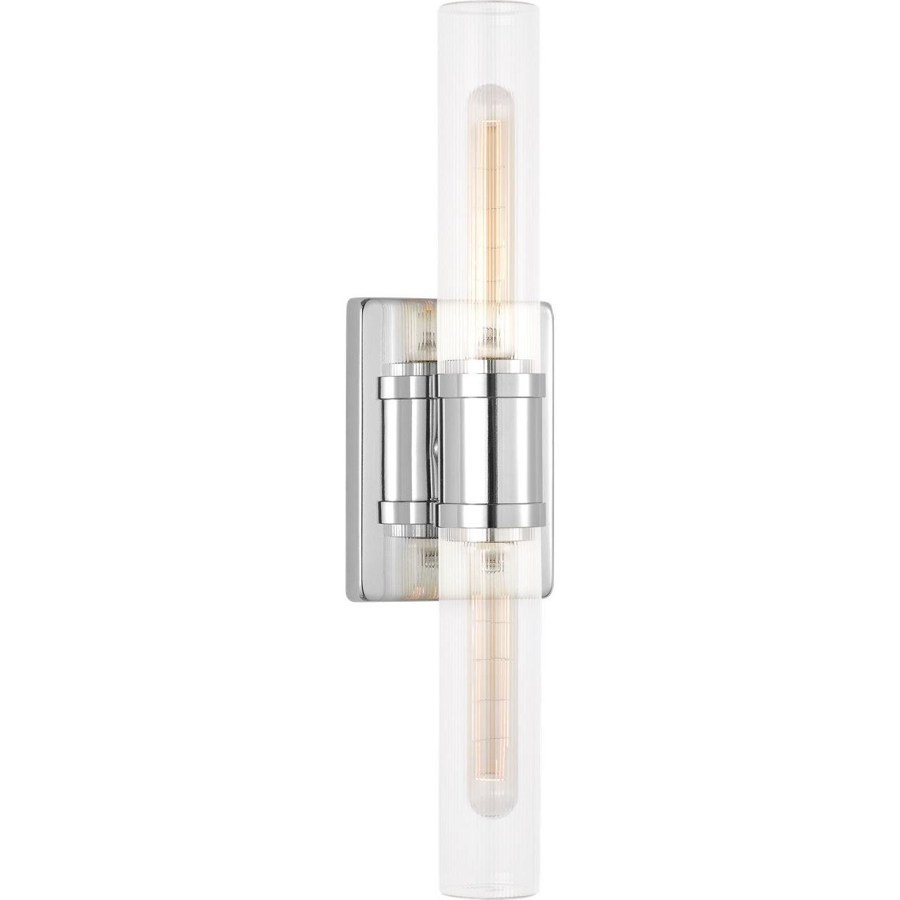 Chrome with Clear Fluted Bulb(s) Not Included