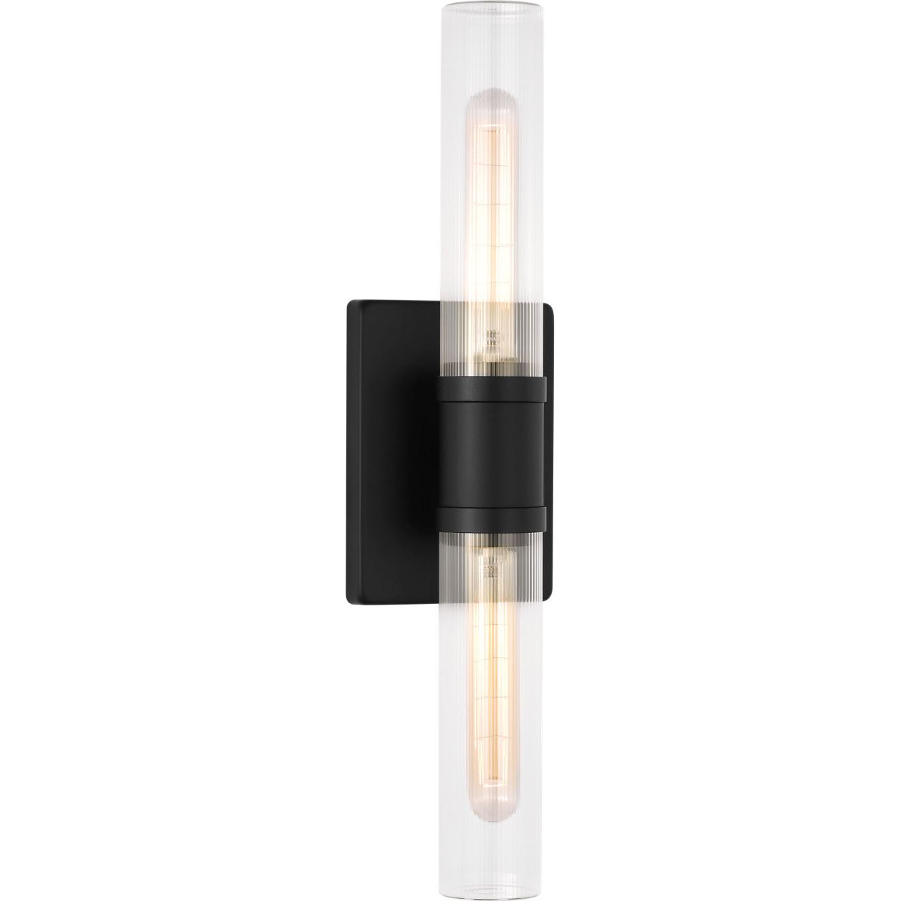 Midnight Black with Clear Fluted Bulb(s) Not Included