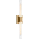 Satin Brass with Clear Crackle Glass