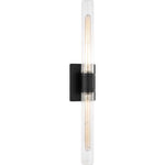 Midnight Black with Clear Fluted Glass