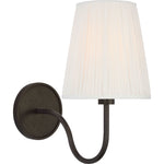 Aged Iron with Silk Pleated Shade